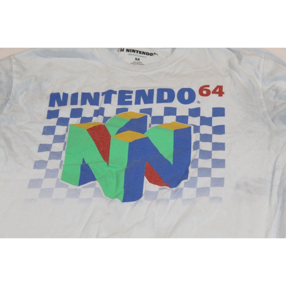 Nintendo 64 T Shirt Mens Medium Long Sleeve N64 Retro Gaming Graphic Tee